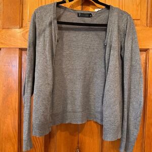 Grey Cardigan Sweater Button Close